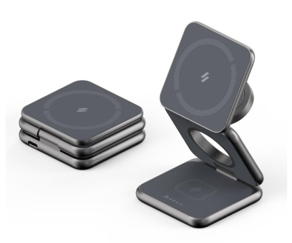 Ładowarka i akumulator ADAM elements Mag 3 Magnetic 3-in-1 Foldable Travel Charging Station AEAACADMAG3OGGY